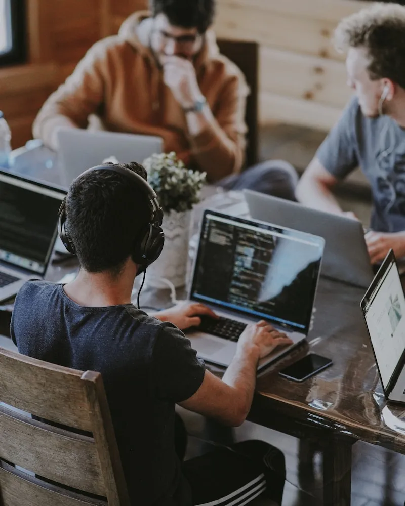 Distributed team at work